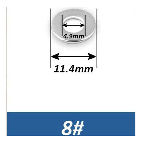500 Qty #8 Zinc Plated SAE Flat Washers, CR+3 RoHS Compliant - Free Shipping - Picture 2 of 4